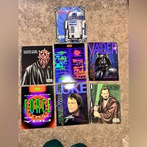 Star Wars Vintage 1996 Mead Unpunched Folders  Pictures -Lot Of 7